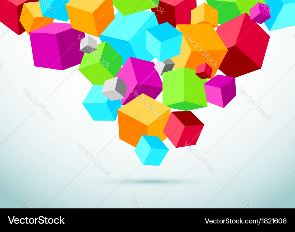 Abstract perspective background with colorful vector image