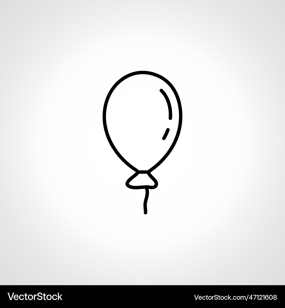 Balloon line icon web linear Balloon line icon web linear Vector Image
