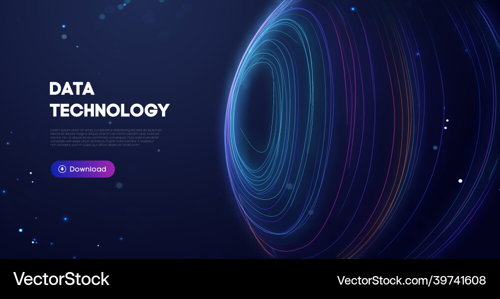 Big data technology abstract Big data technology abstract vector image