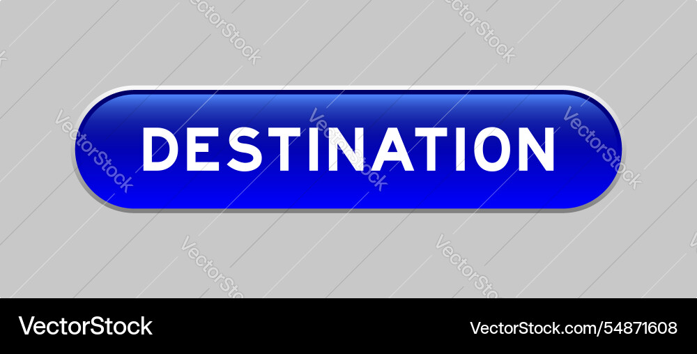 Blue color capsule shape button with word Blue color capsule shape button with word vector image