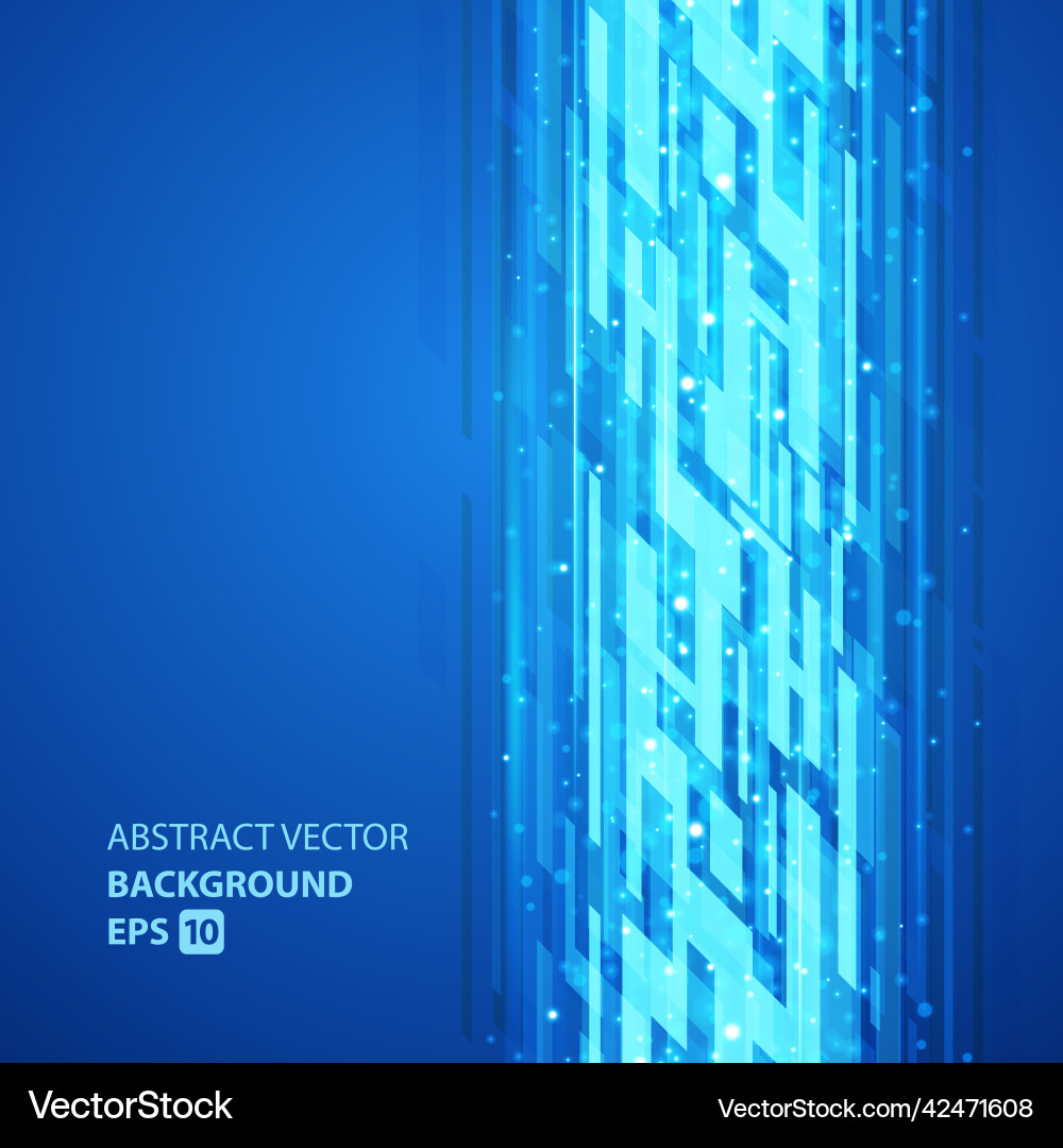 Blue dynamic hi tech flow geometry particles Blue dynamic hi tech flow geometry particles vector image