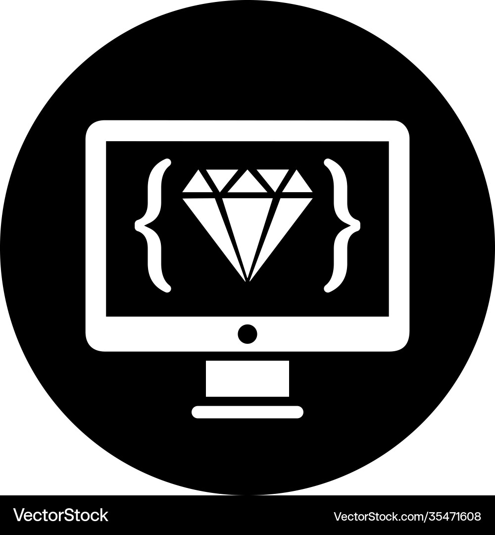 Code Web Codierungssymbol schwarz vektorbild