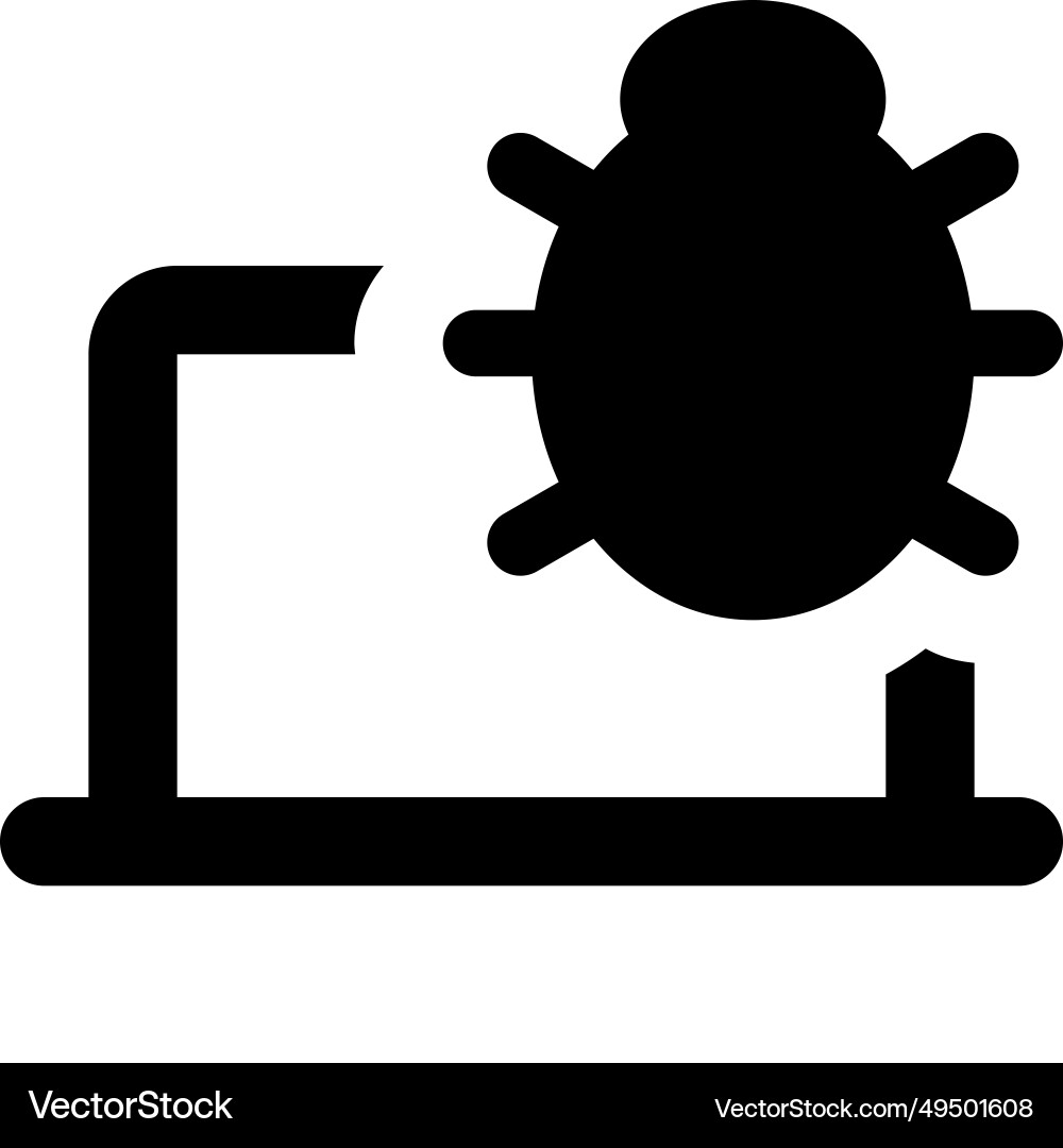Coding error in a piece of software Vector Image