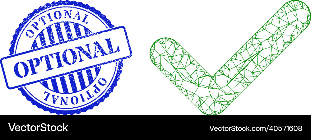 Distress optional badge and net valid web mesh Distress optional badge and net valid web mesh vector image