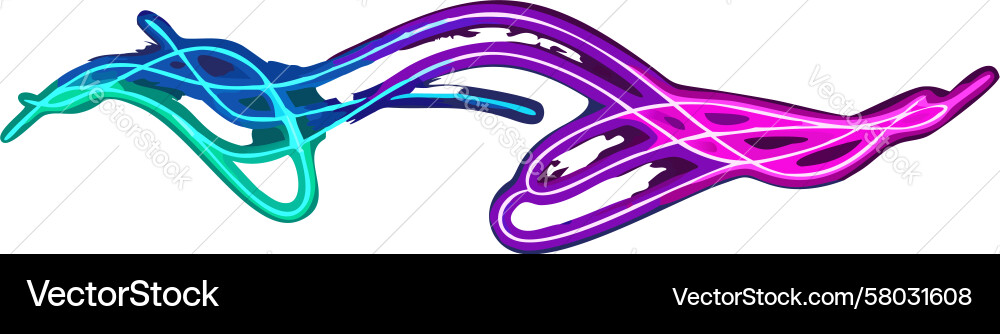 Fluid Ribbon Gradient Lines Vector Image