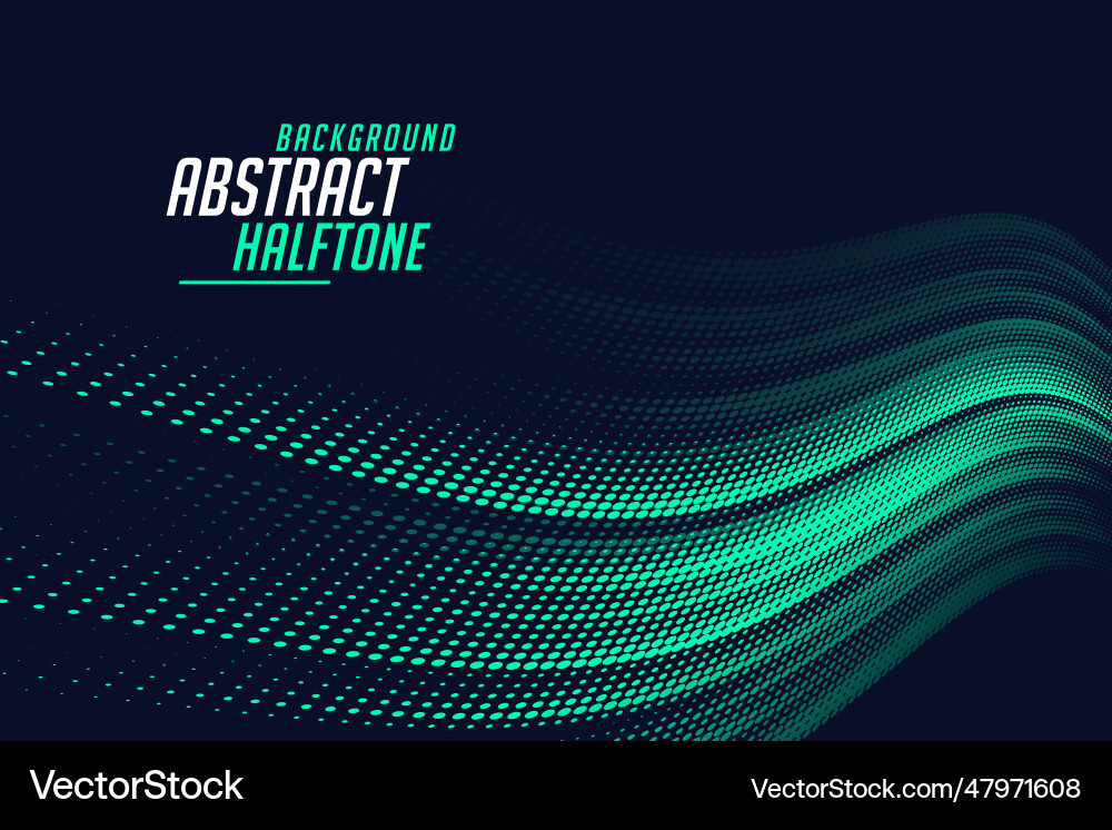 Halftone style geometric pattern wavy background vector image