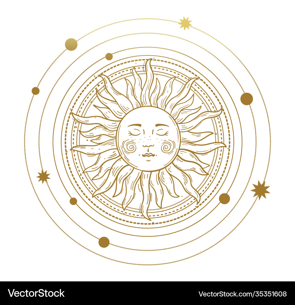 In vintage mystic style boho In vintage mystic style boho vector image