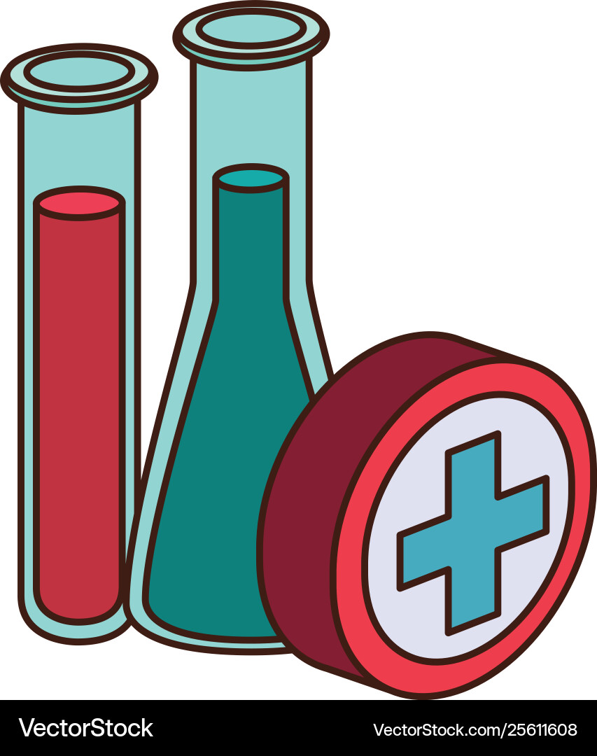 Laboratory instruments in white background Vector Image