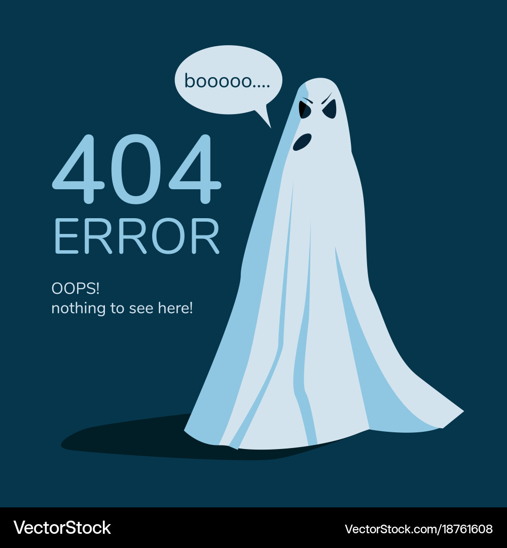 Page not found web site error banner Vector Image