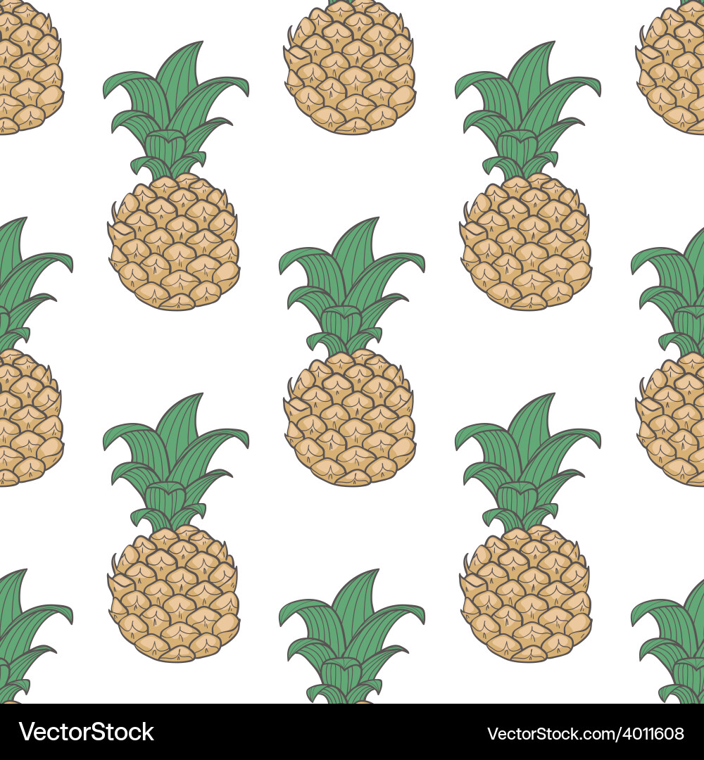 Pineapple seamless pattern Vector Image