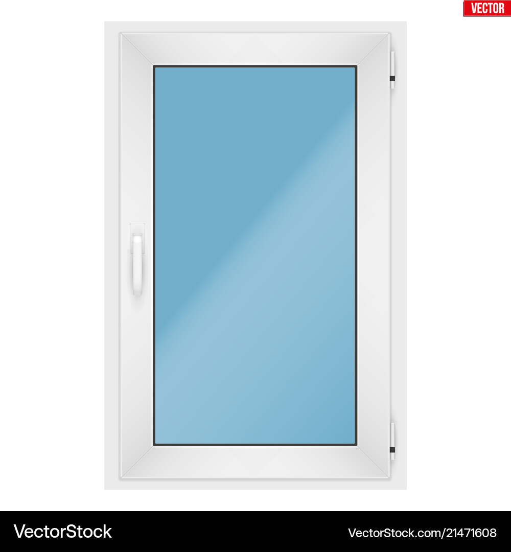 PVC Window with Single Sash Vector Image