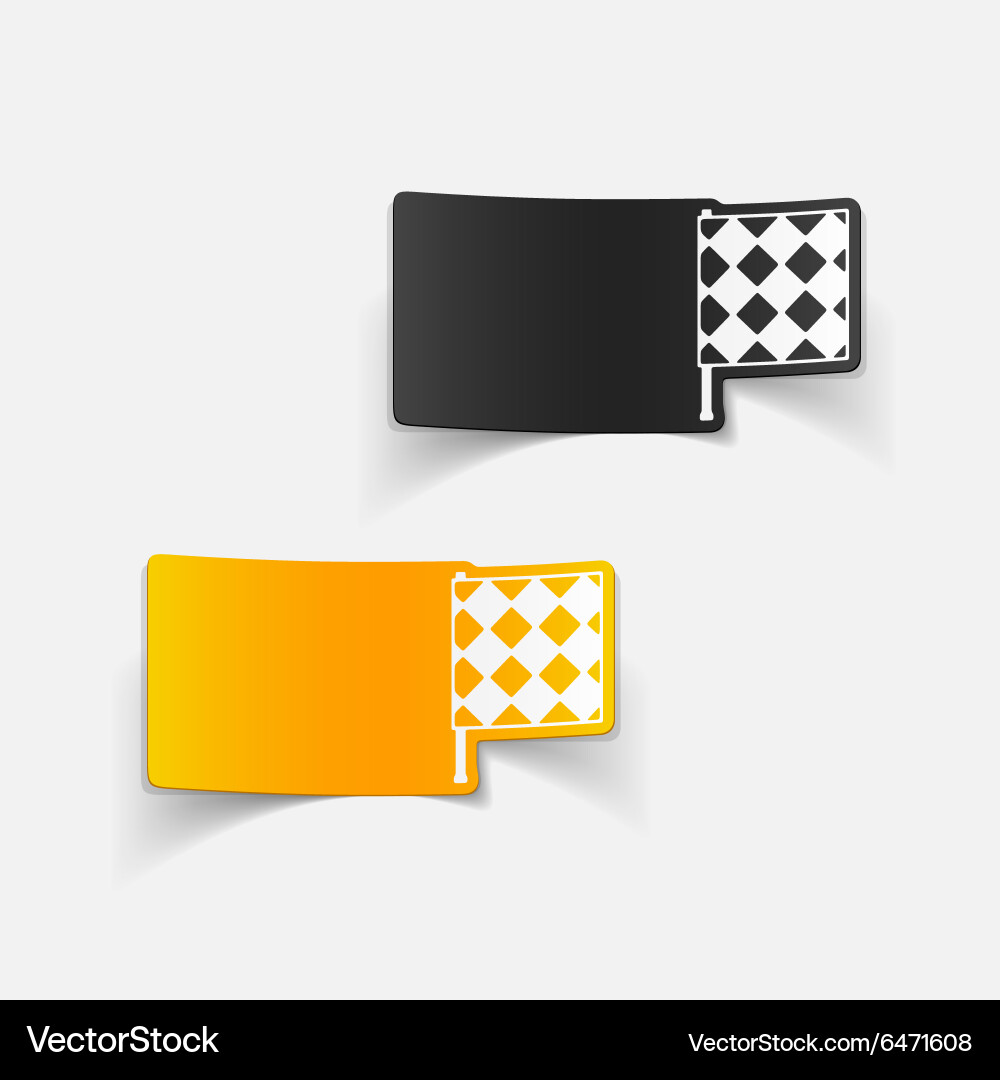 Realistic design element linesman flag vector image