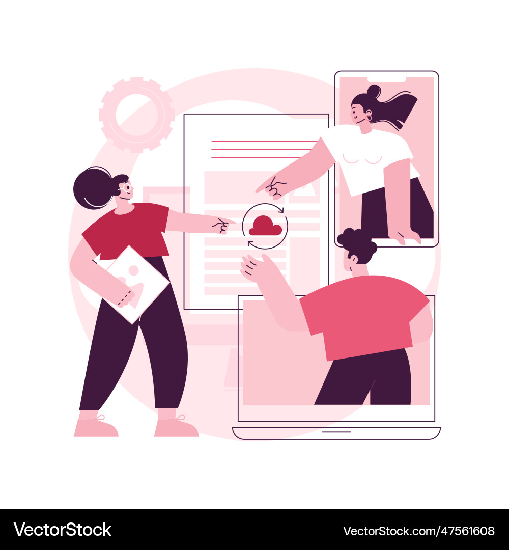 Shared document abstract concept Shared document abstract concept vector image