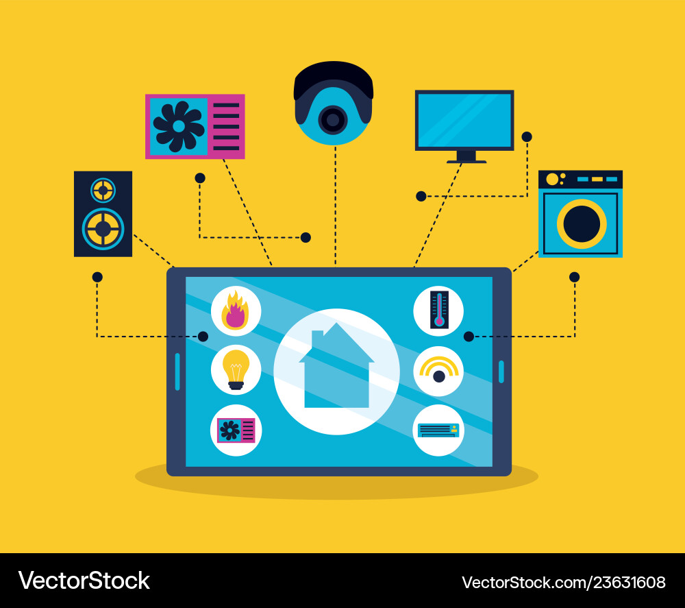 Smart home related Royalty Free Vector Image - VectorStock