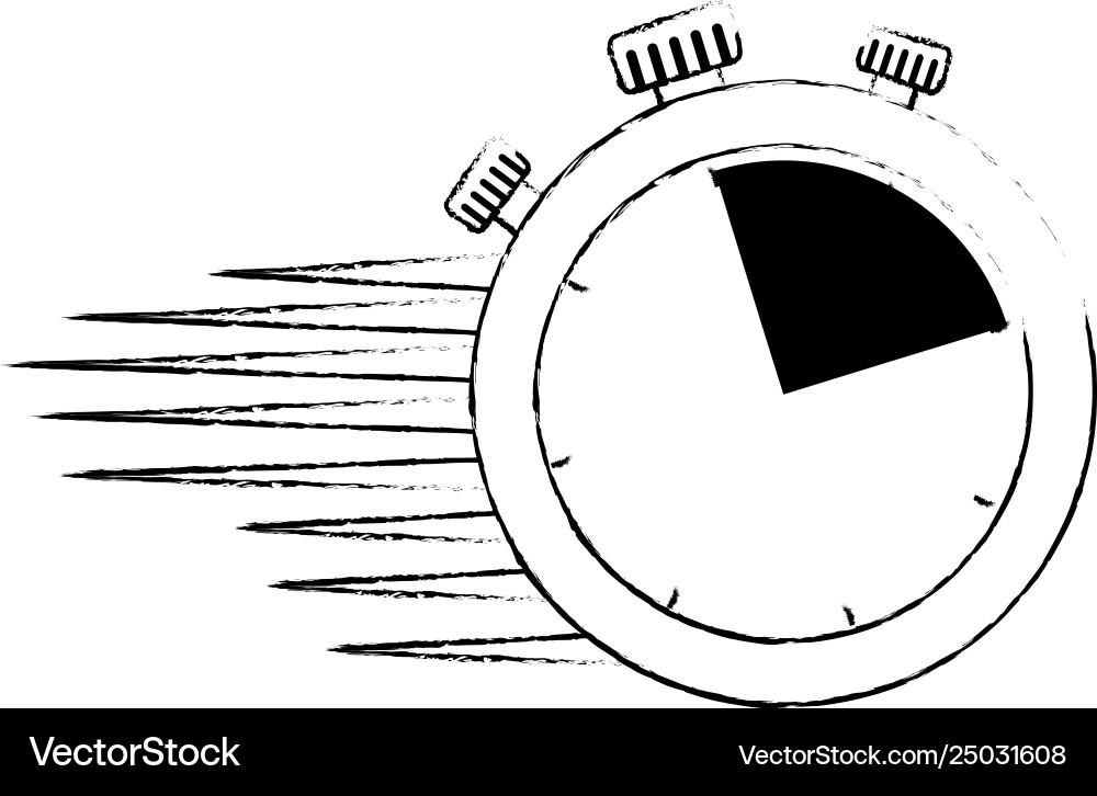 Timer chronometer with speed lines Timer chronometer with speed lines vector image