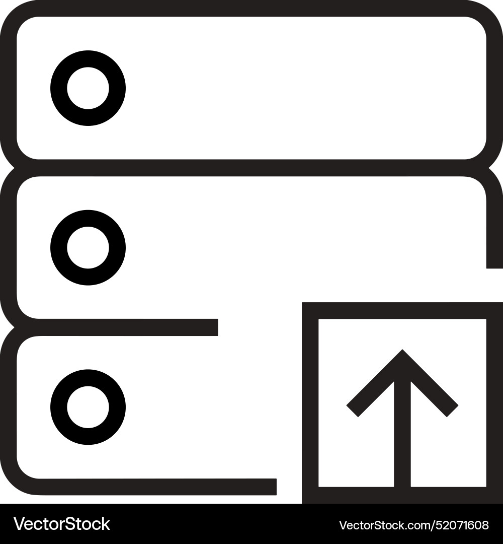 Upload outline icon symbol image Upload outline icon symbol image Vector Image