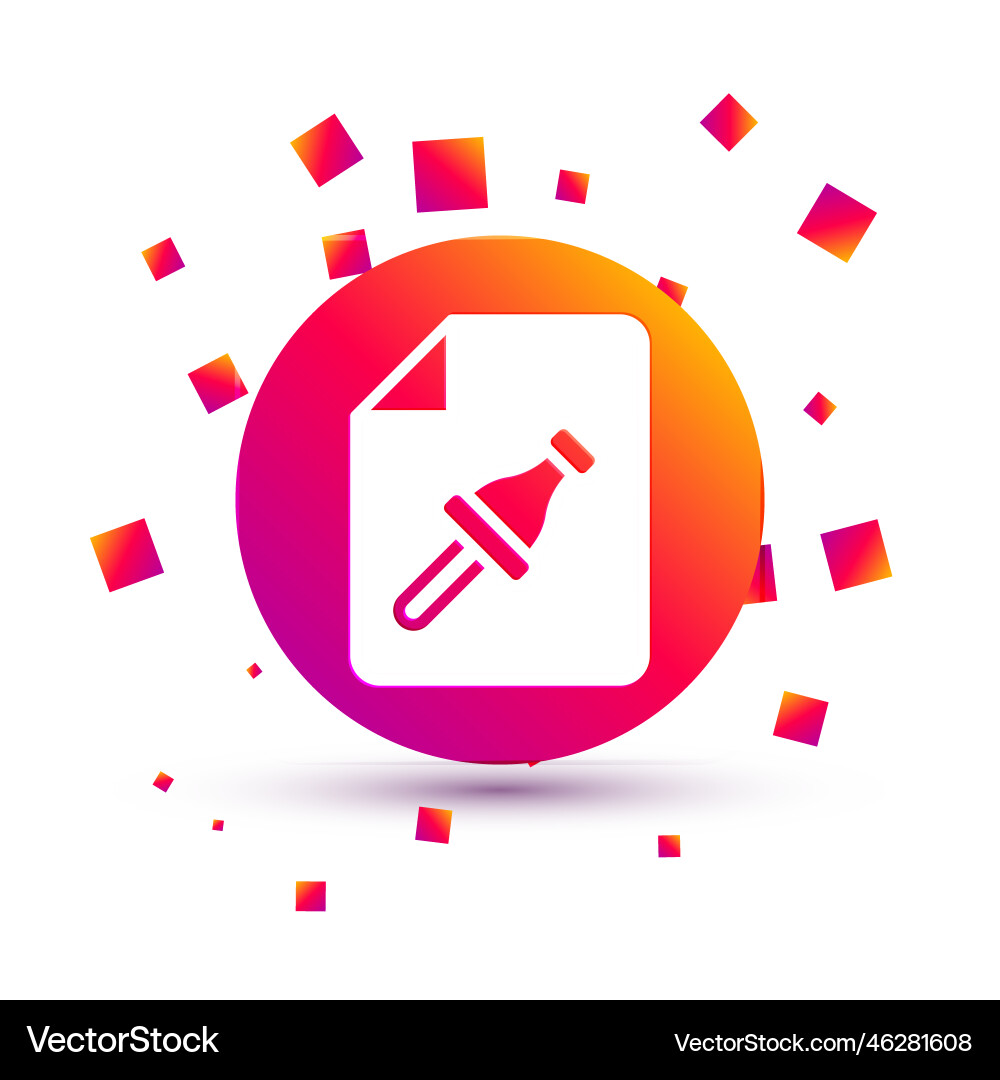 White note paper with pinned pushbutton icon White note paper with pinned pushbutton icon vector image