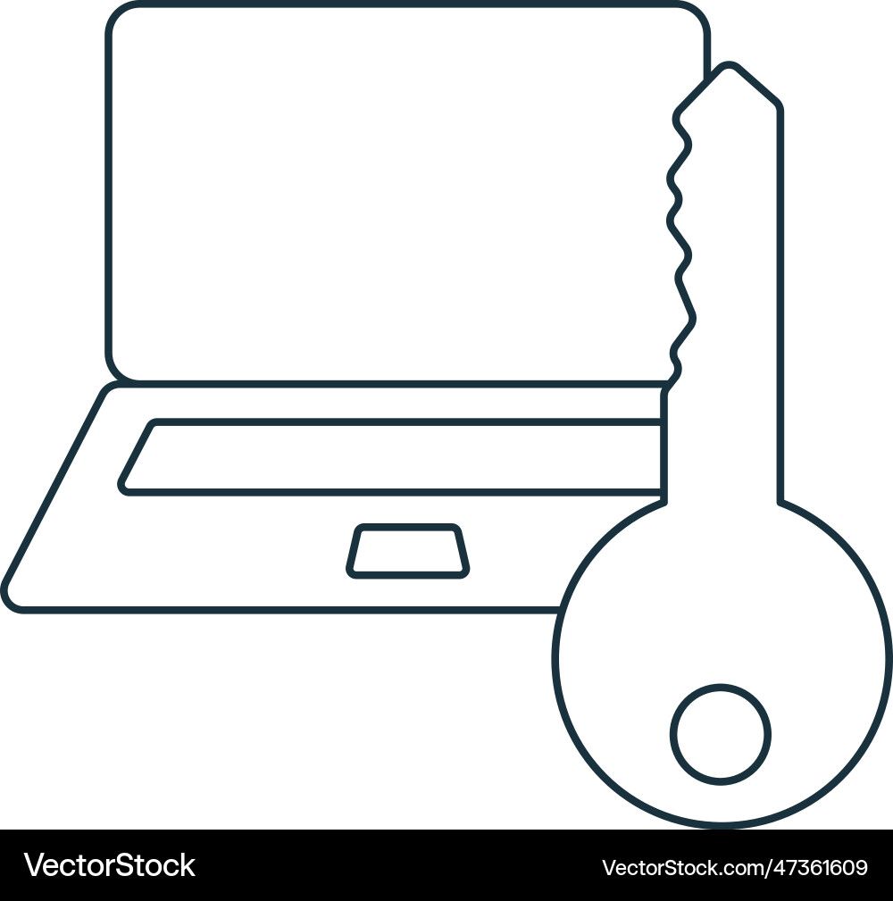 Access key icon monochrome simple sign from Access key icon monochrome simple sign from vector image