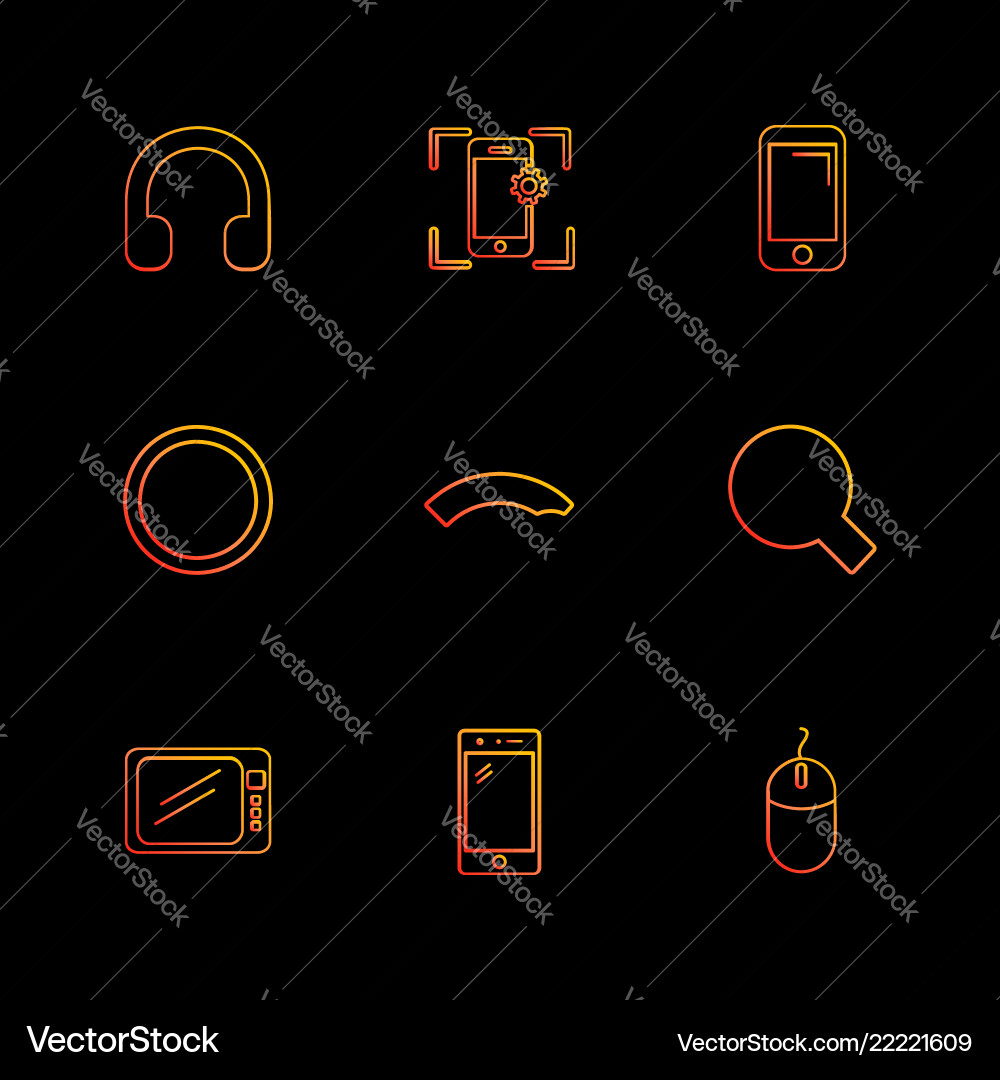 Battery wifi network infrared signals web vector image