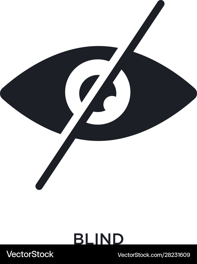 Blind isolated icon simple element from smart vector image