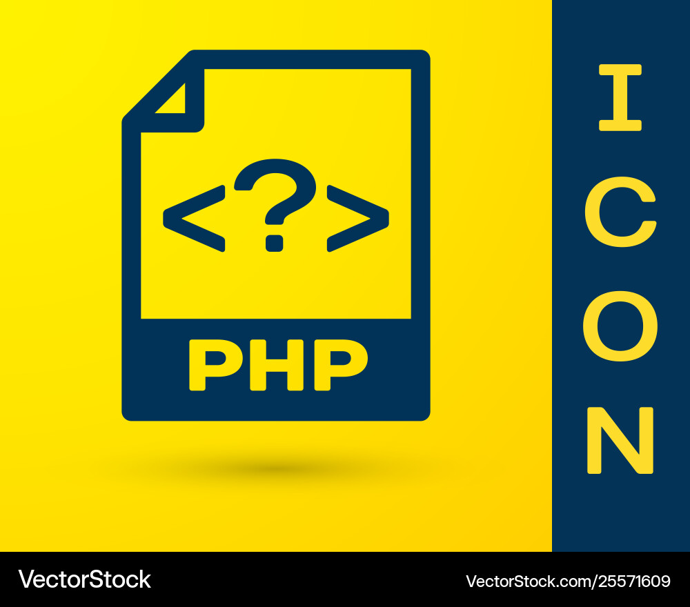 Blue php file document icon download button Blue php file document icon download button vector image
