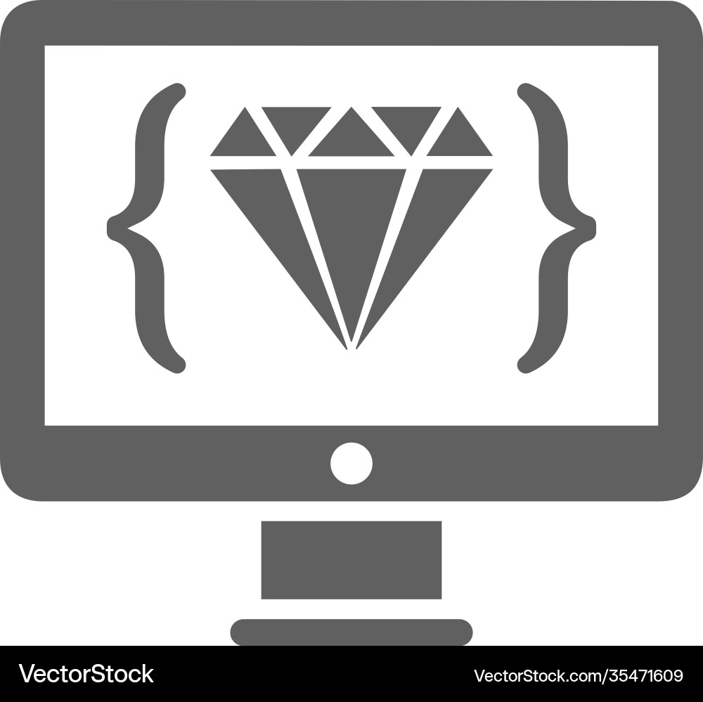 Code Web-Kodierungssymbol graue Version vektorbild