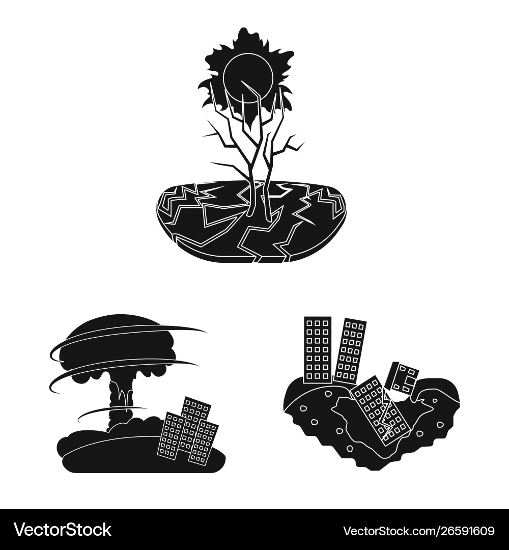 Design calamity and crash symbol set Design calamity and crash symbol set vector image