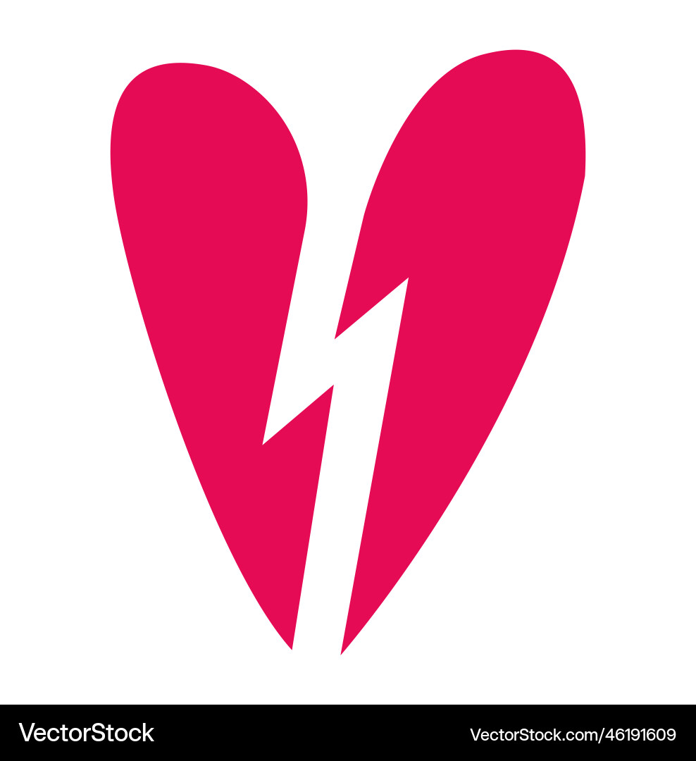 Ein Herz gebrochen in der halben Verrat Valentinstag Ein Herz gebrochen in der halben Verrat Valentinstag vektorbild