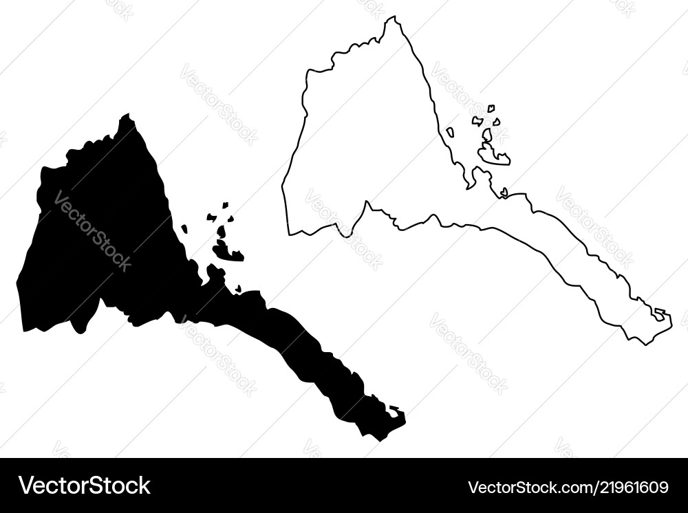 Eritrea map Eritrea map vector image