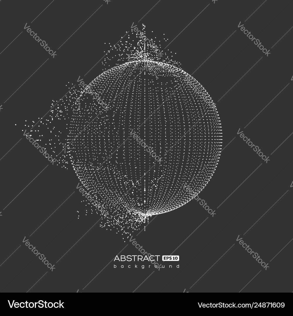 Explosion Sphere Particle Globe vector image