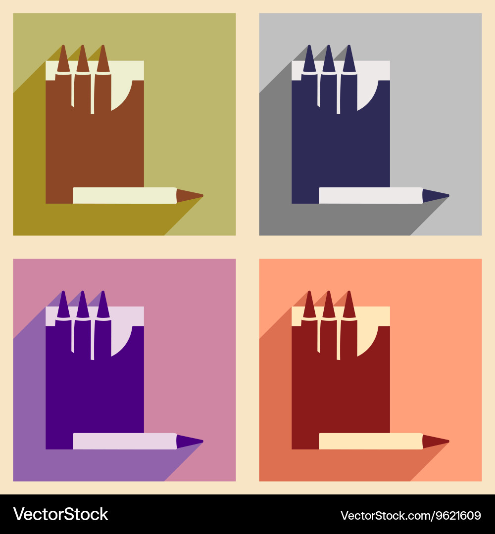 Flat with shadow concept and mobile application vector image