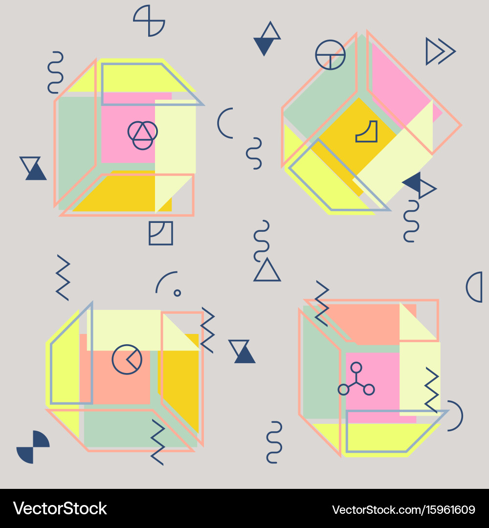 Geometric abstract seamless pattern simple motif vector image