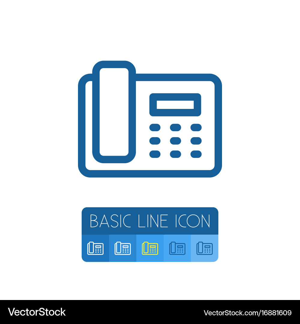 Isolated call outline dial element can vector image