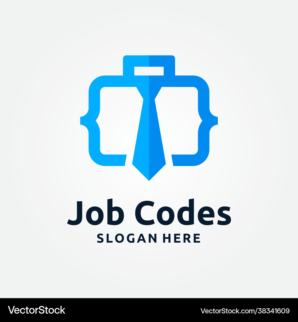Job code logo template design coder creative Job code logo template design coder creative vector image