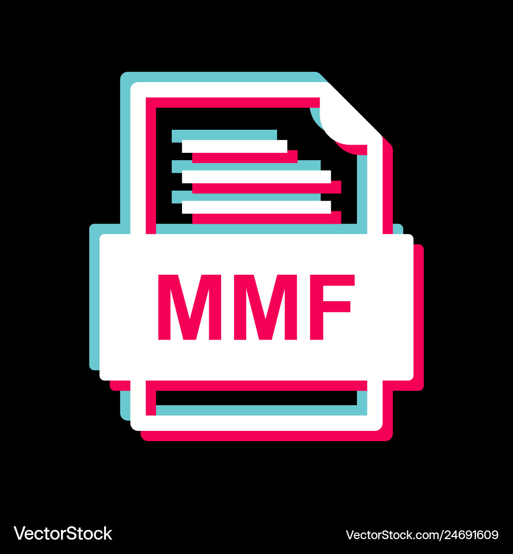 Mmf file document icon vector image