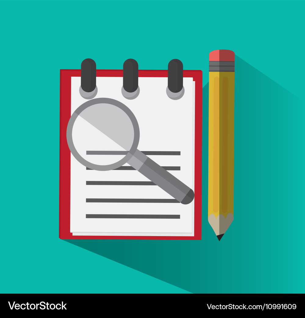 Notebook of office and work design vector image