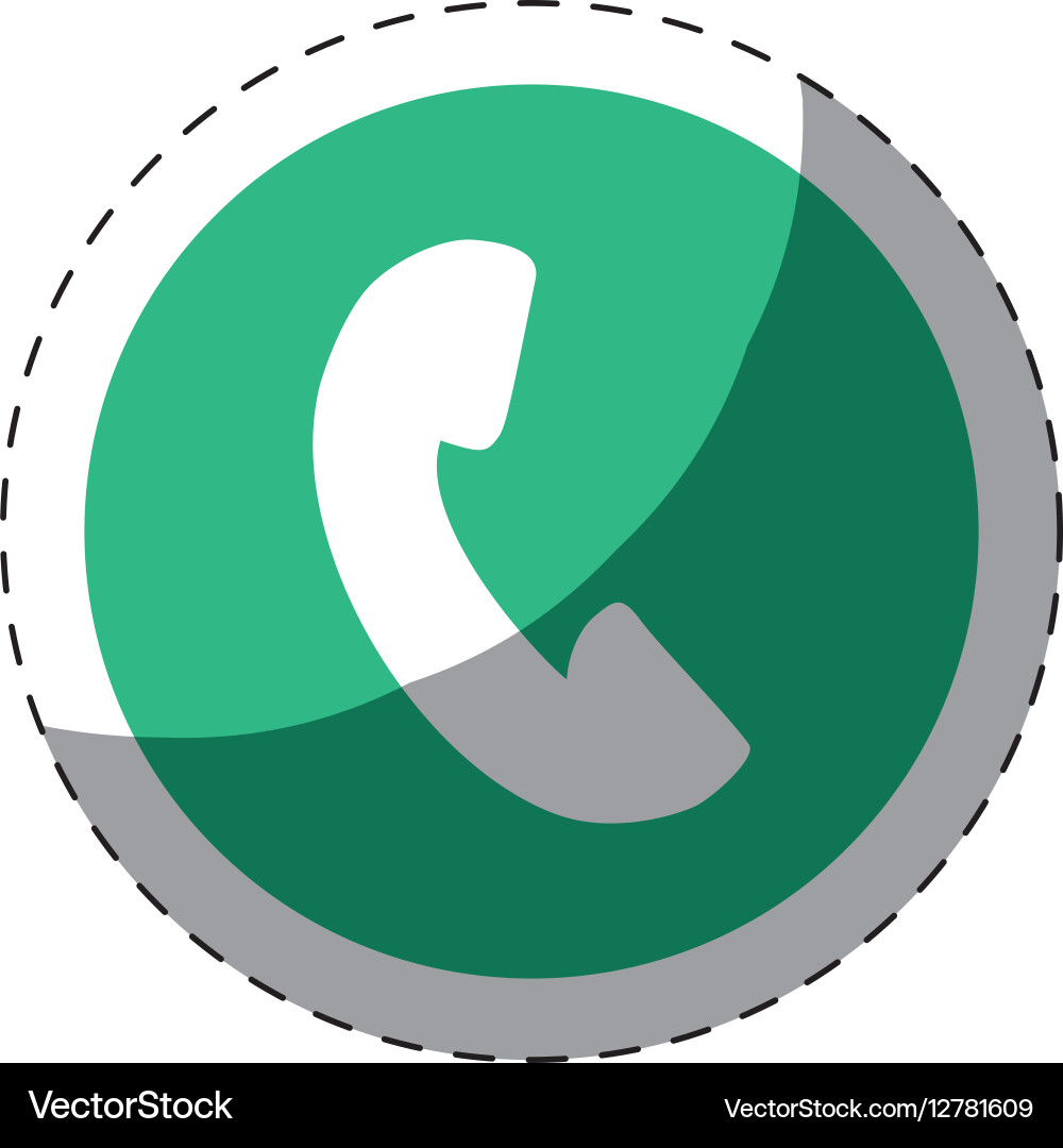 Phone icon button thumbnail vector image