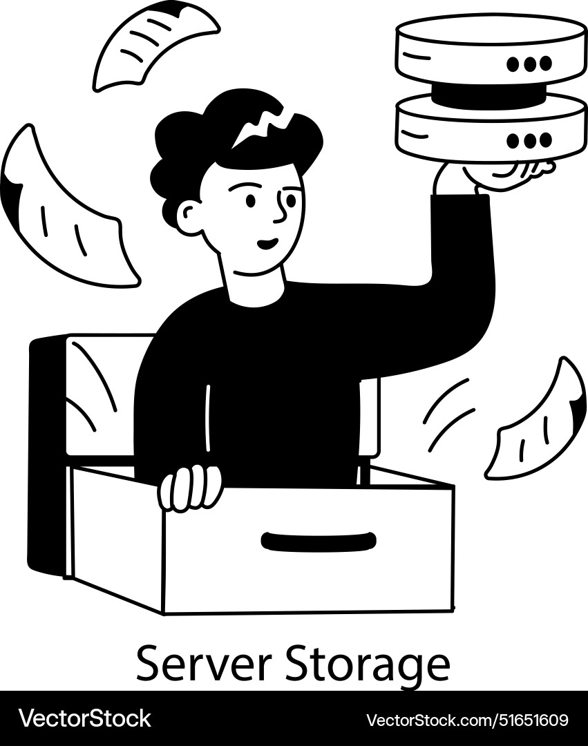 Server storage Vector Image