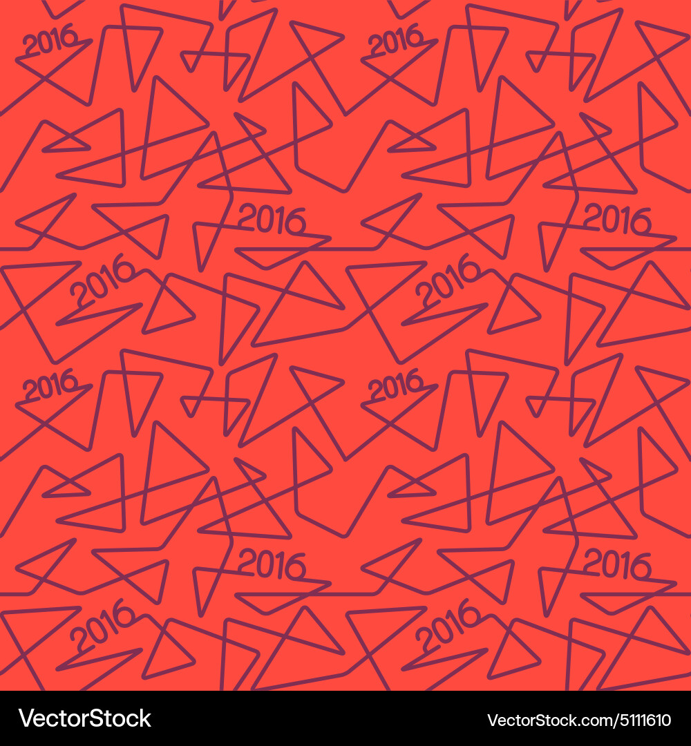 2016 year linear pattern vector image