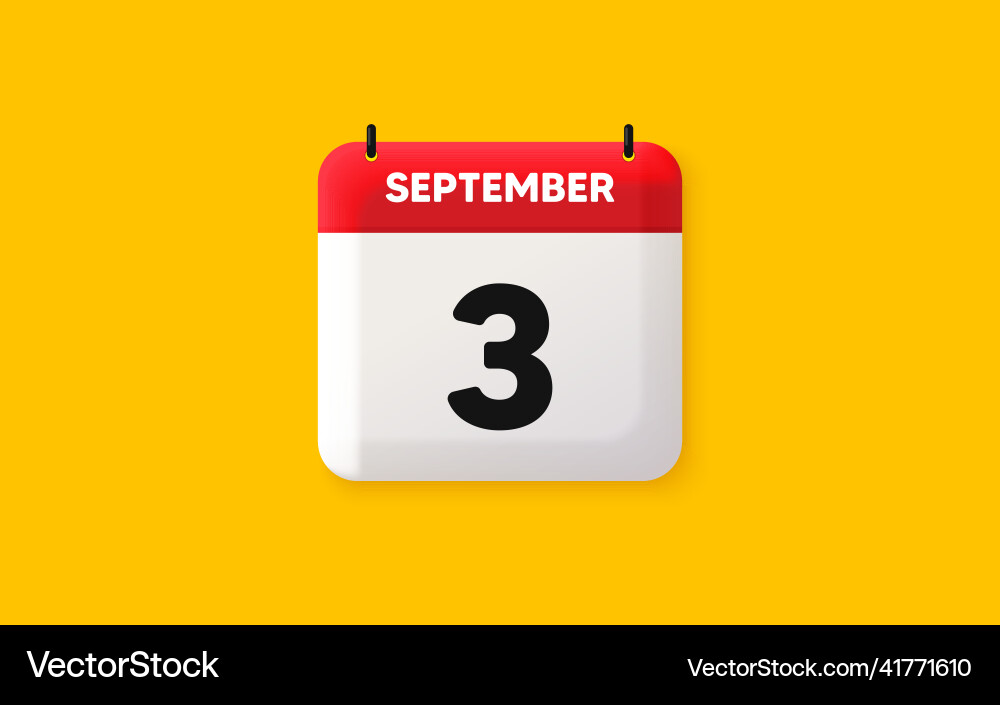 3rd day of the month icon event schedule date Vector Image