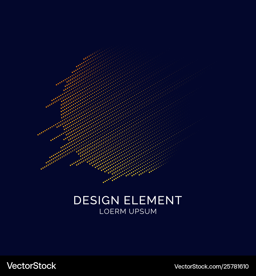 Abstract elements with dynamic lines and particles Vector Image