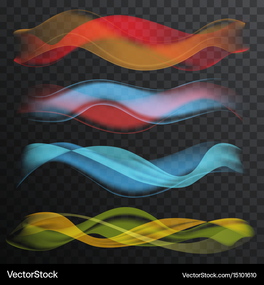 Abstract smooth wave on the transparent alpha vector image