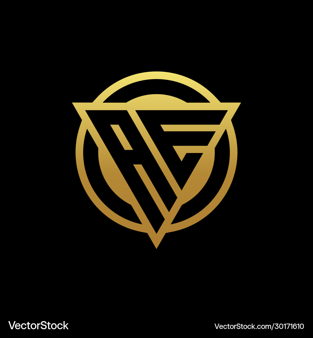 Ae logo monogram with triangle shape and circle Vector Image