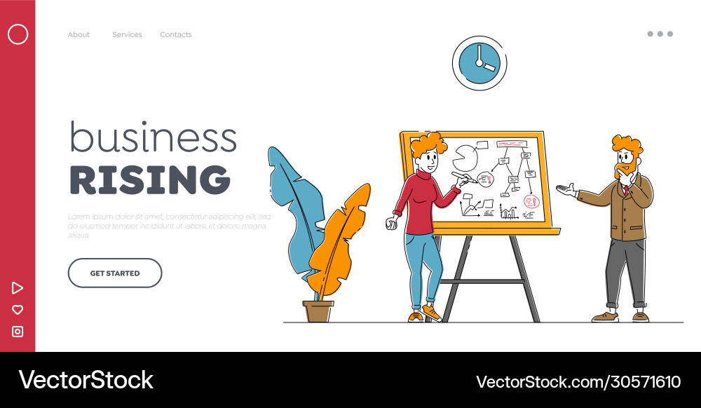 Agile development methodology landing page Agile development methodology landing page vector image