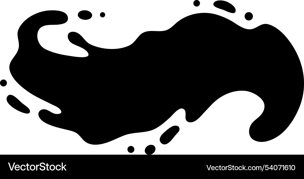 Black ink splashes on white background creating Black ink splashes on white background creating Vector Image