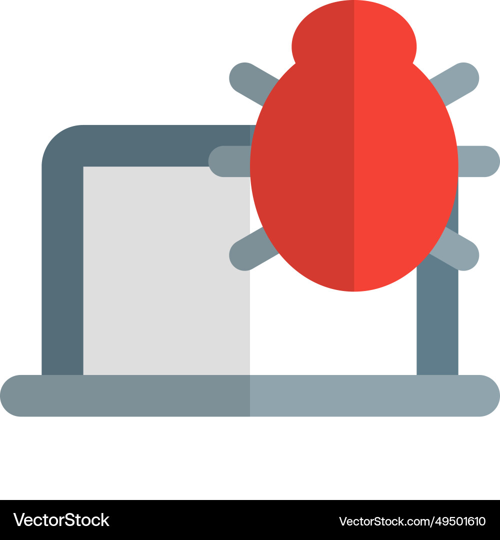 Coding error in a piece of software Vector Image