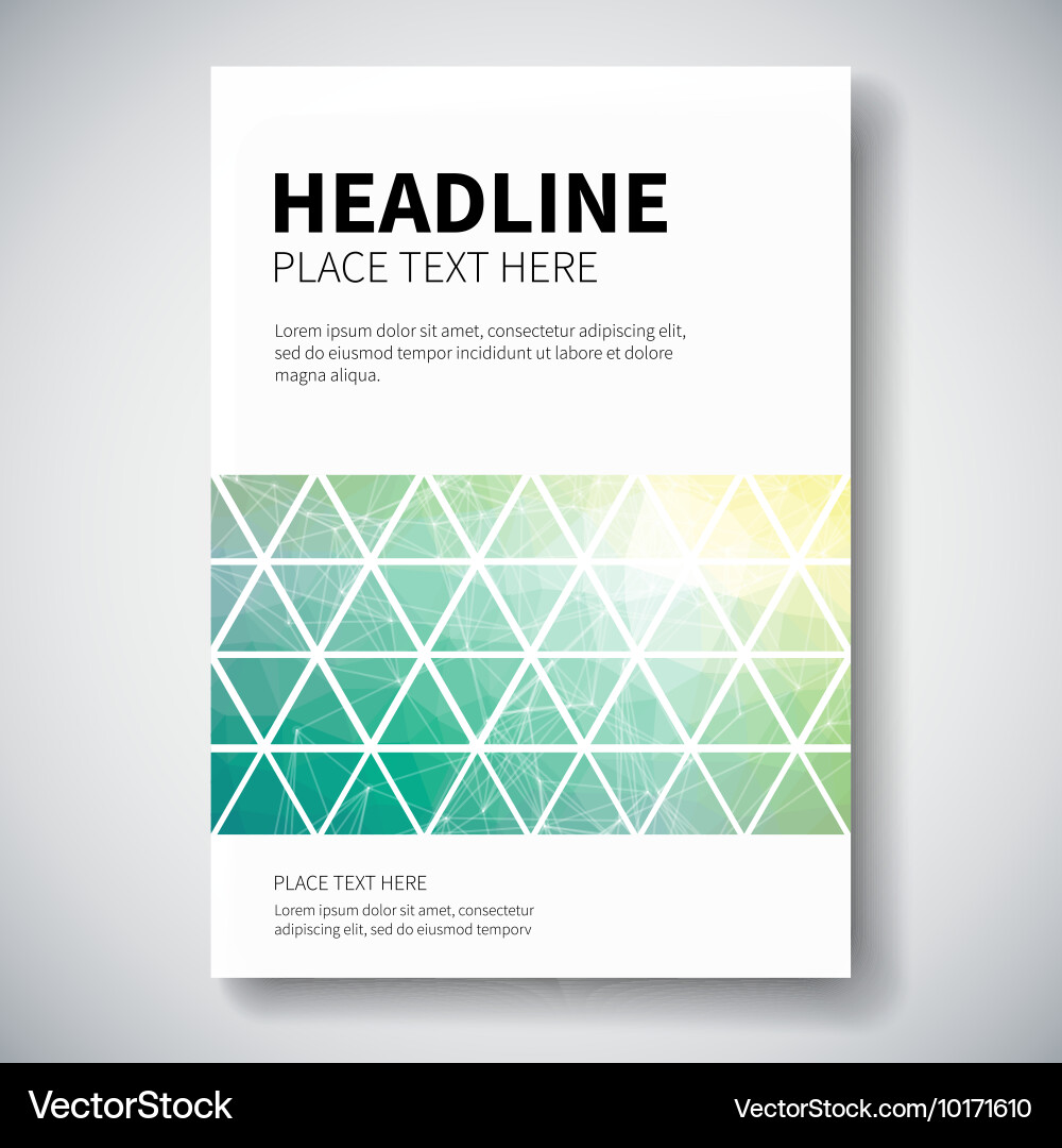 Cover design with abstract colorful triangulated Vector Image