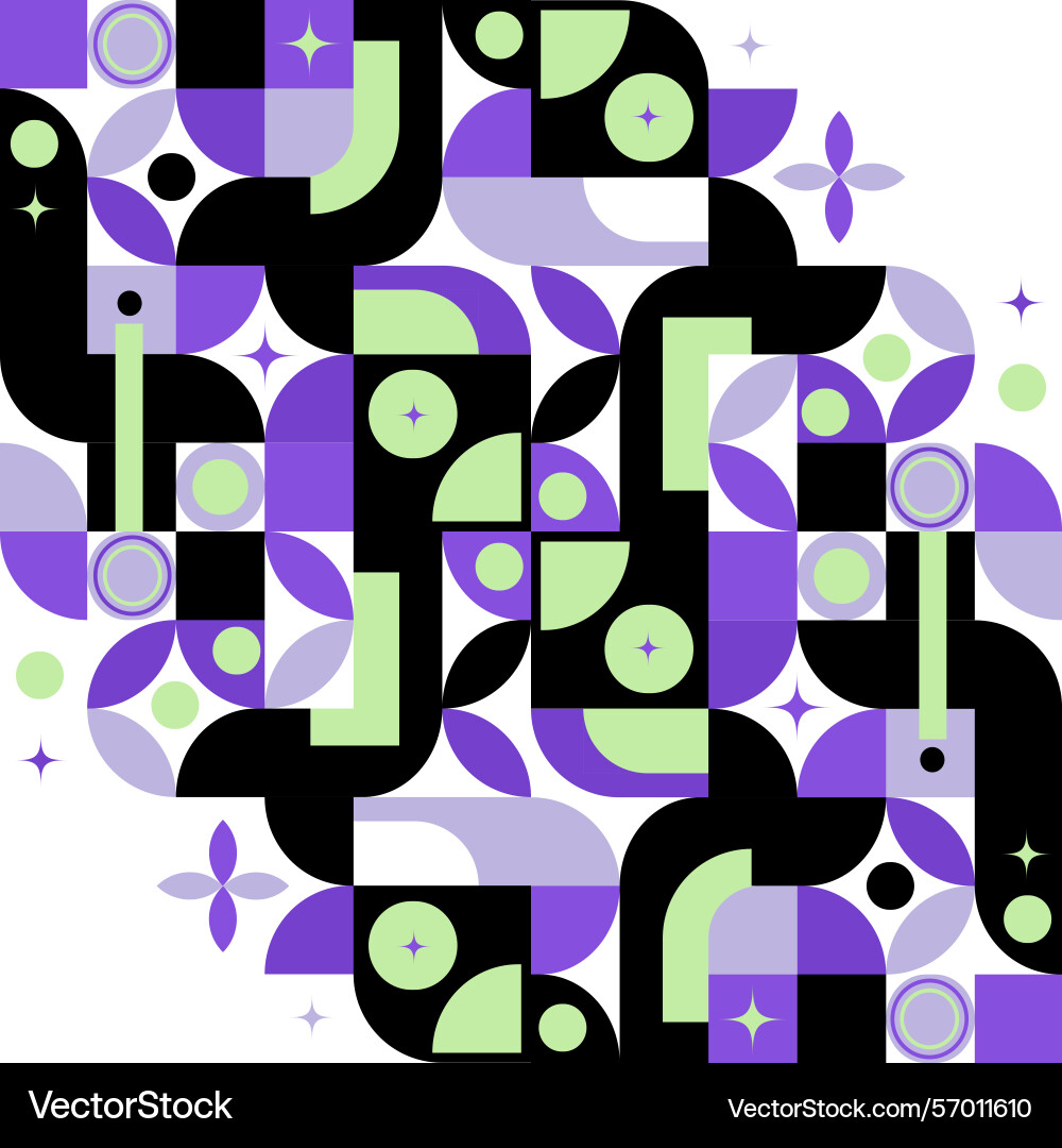 Geometric abstract pattern in retro futuristic Geometric abstract pattern in retro futuristic Vector Image
