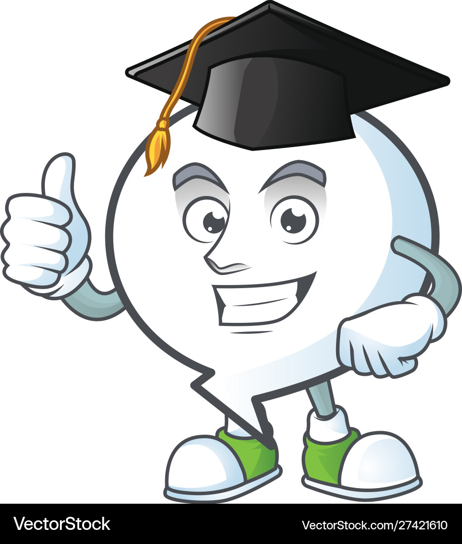 Graduation pattern circle bubble with character vector image