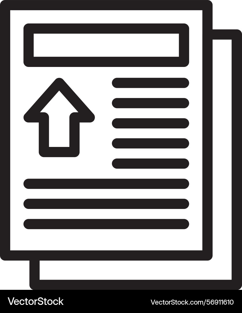 Headlines linear style icon design Vector Image